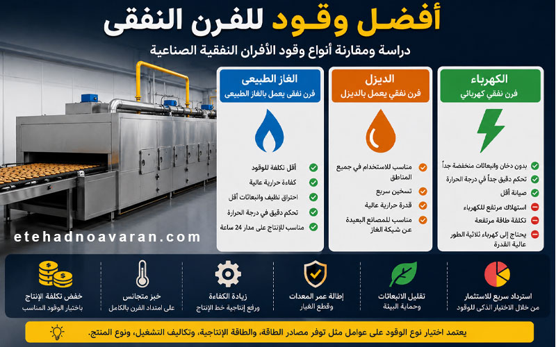 أنواع الوقود المستخدمة في الأفران النفقية